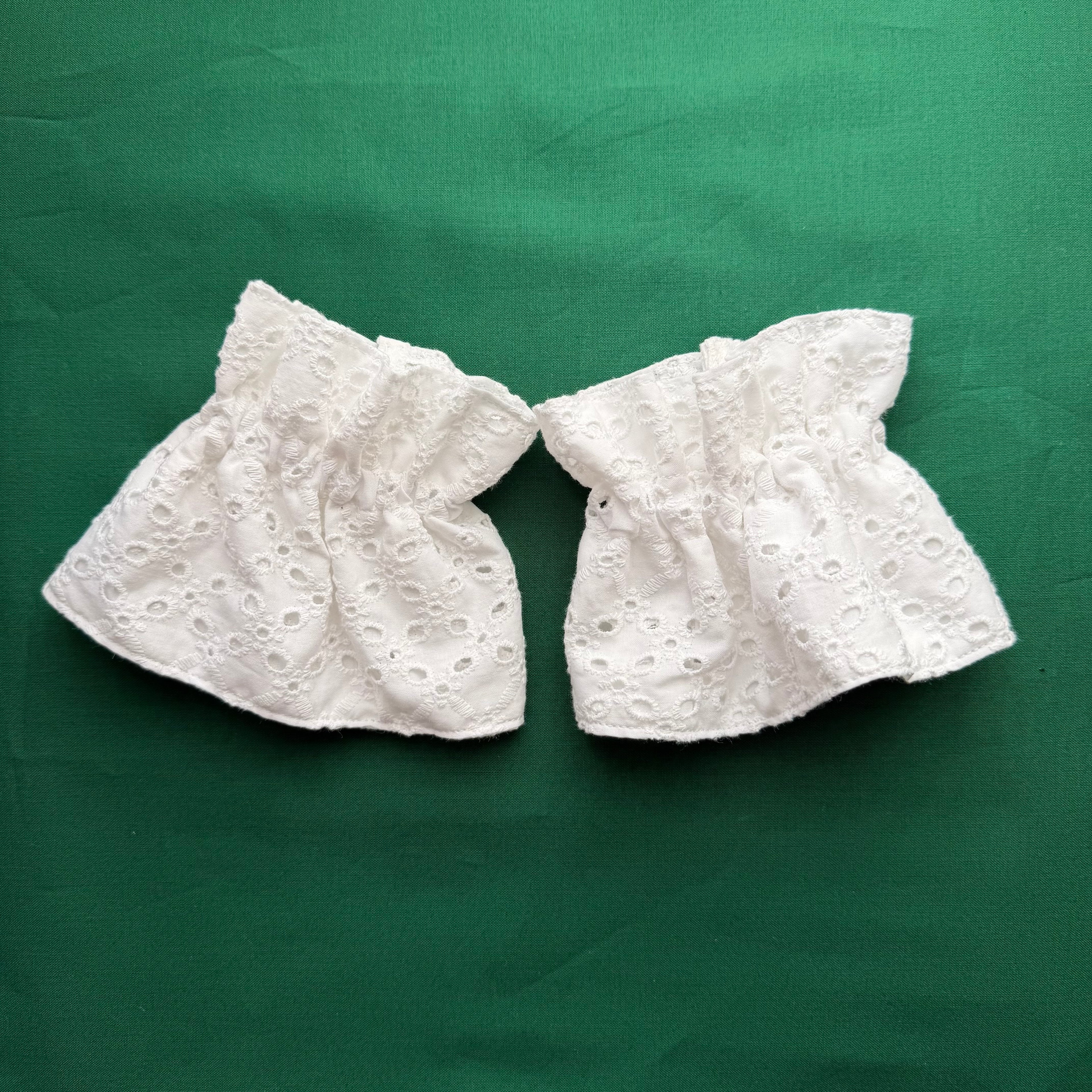 White Eyelet Cuffs