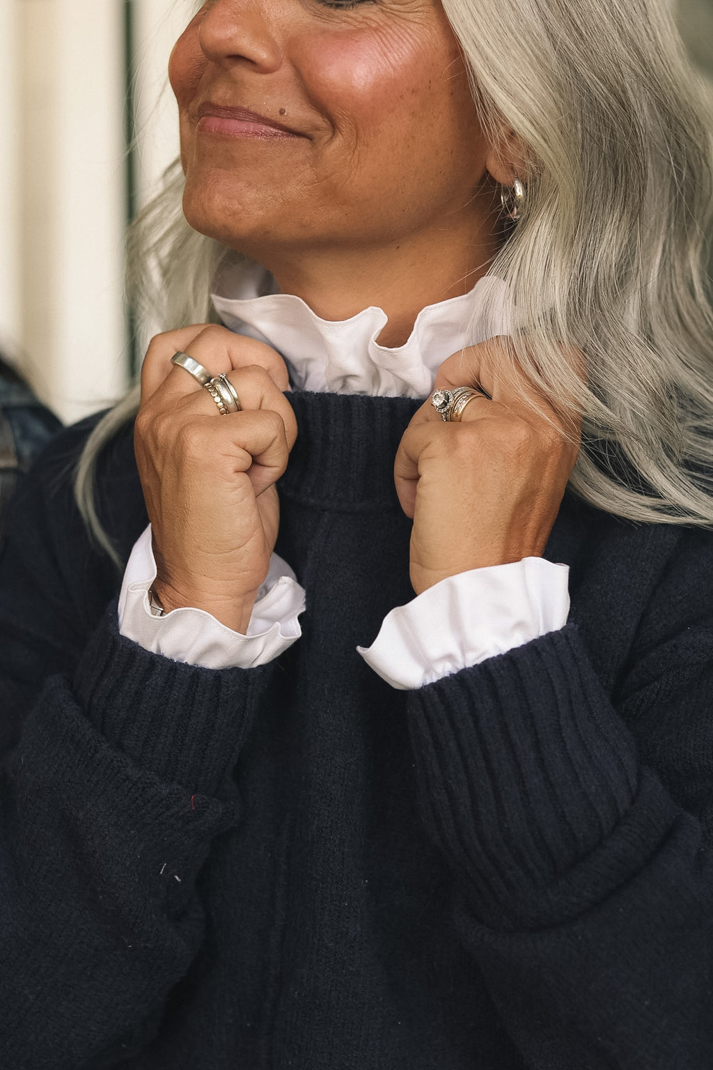 White Cuff & Collar Set