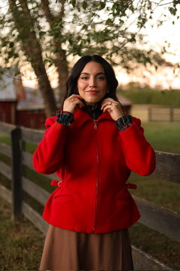 Christmas Plaid Cuff & Collar Set