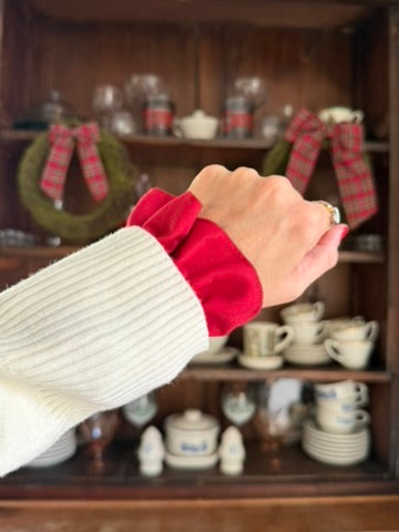 Christmas Red Cuff & Collar Set