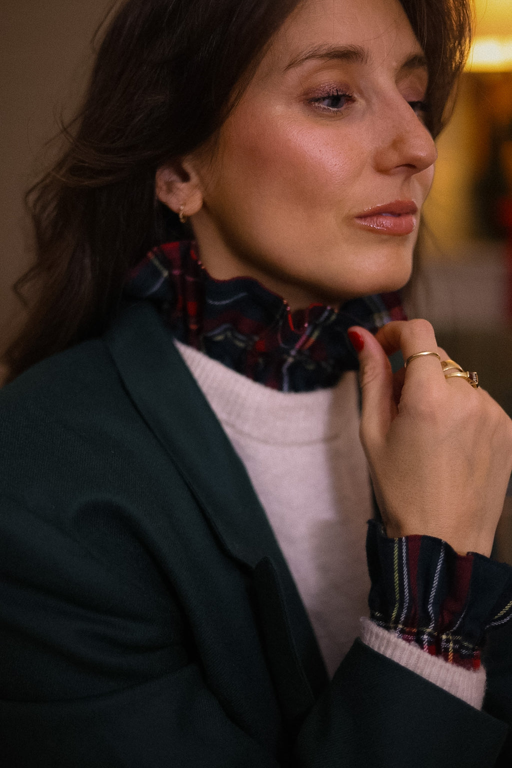 Christmas Plaid Collar