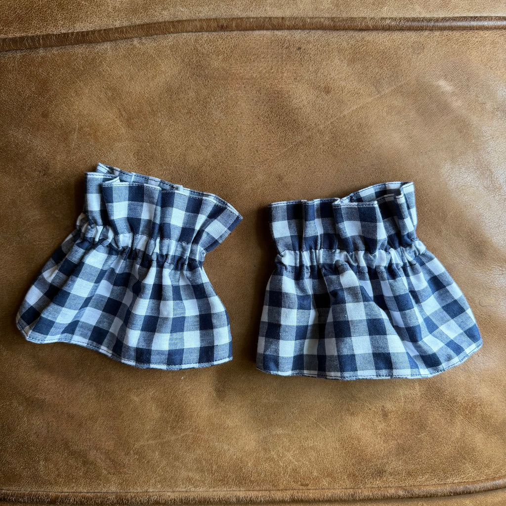 Navy Gingham Cuffs
