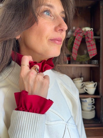 Christmas Red Cuff & Collar Set