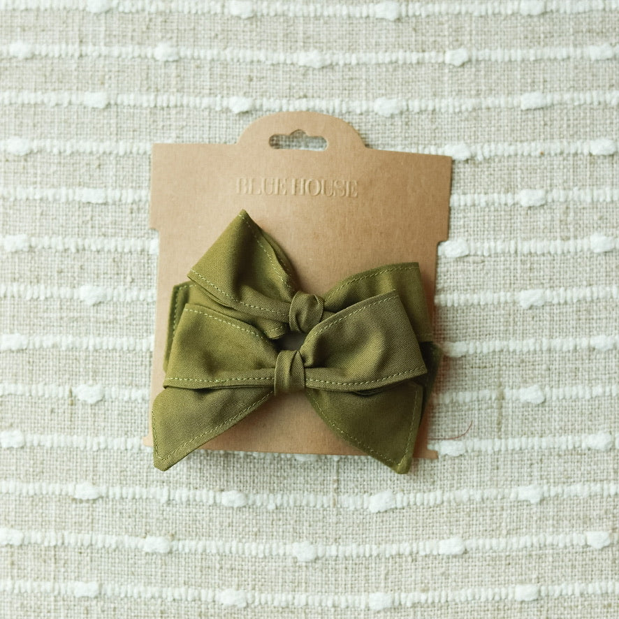 Olive Mini Bow Set