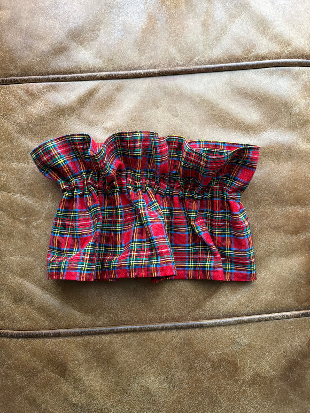 Red Tartan Cuff & Collar Set