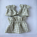 Sage Gingham Cuff & Collar Set