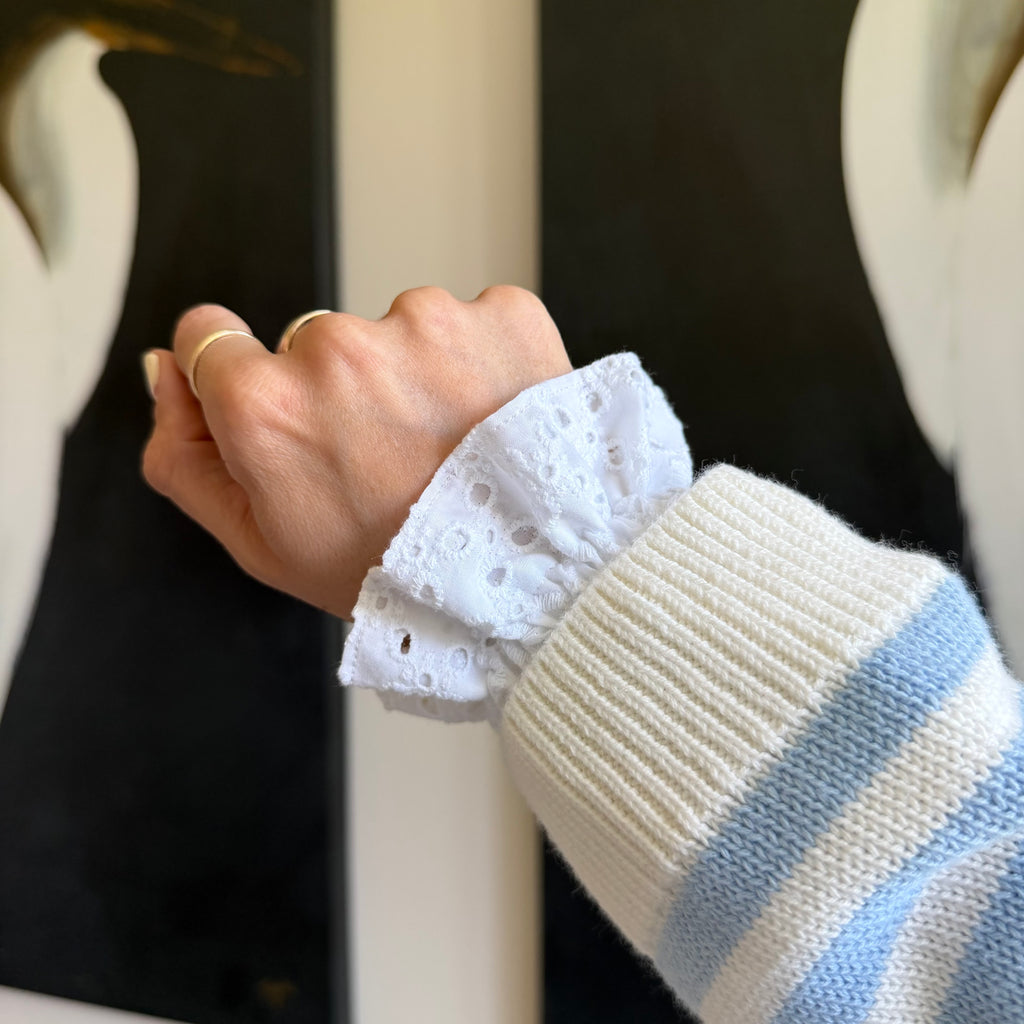 White Eyelet Cuffs