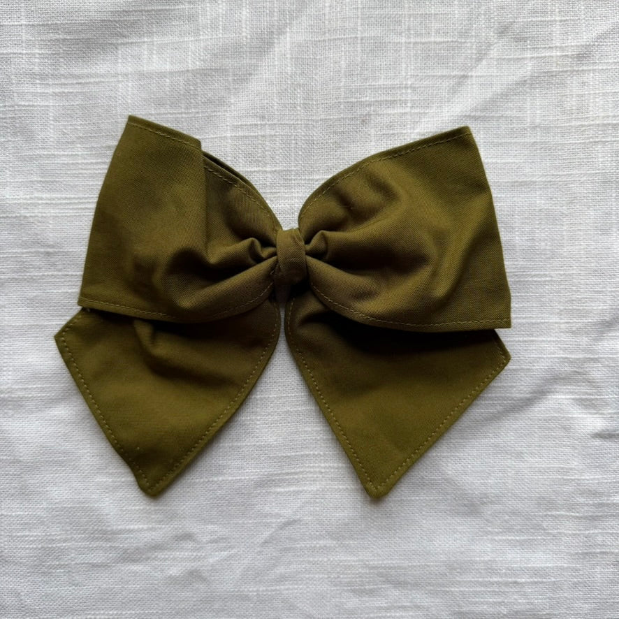 Olive Small Bow