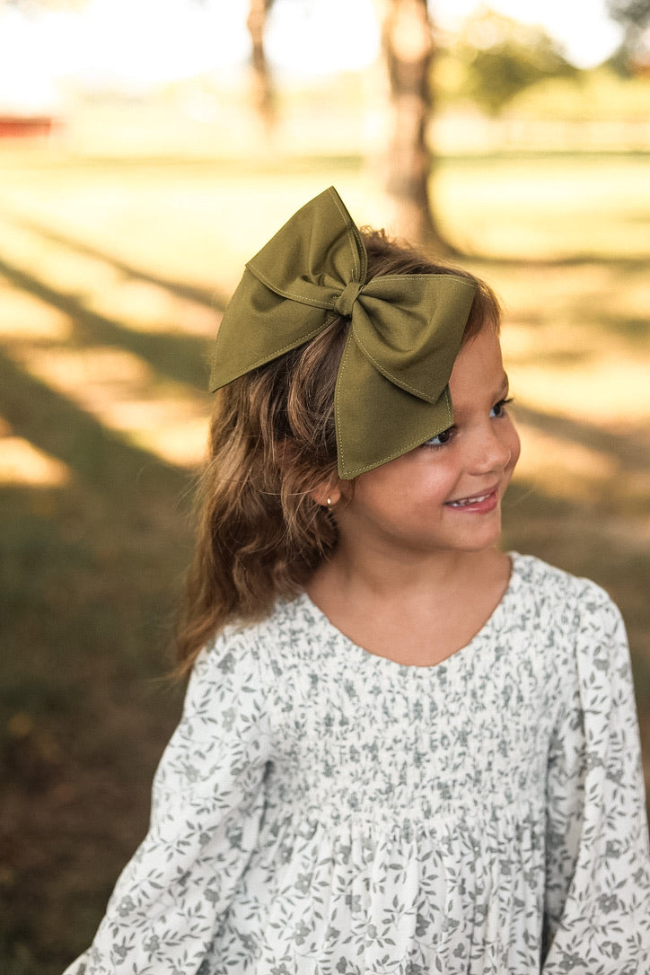 Olive Small Bow