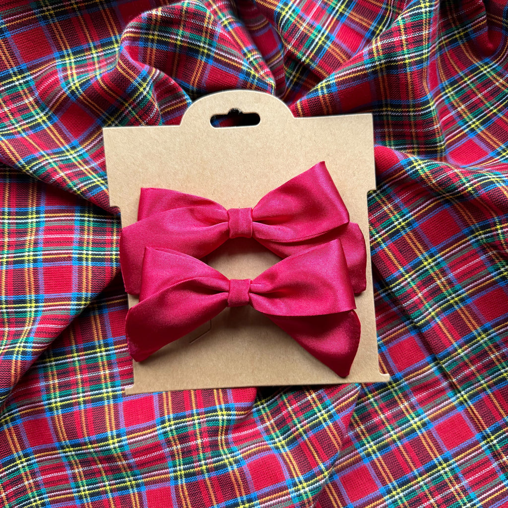 Red Satin Bow - Mini Set