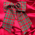 Red Tartan Bow - Large