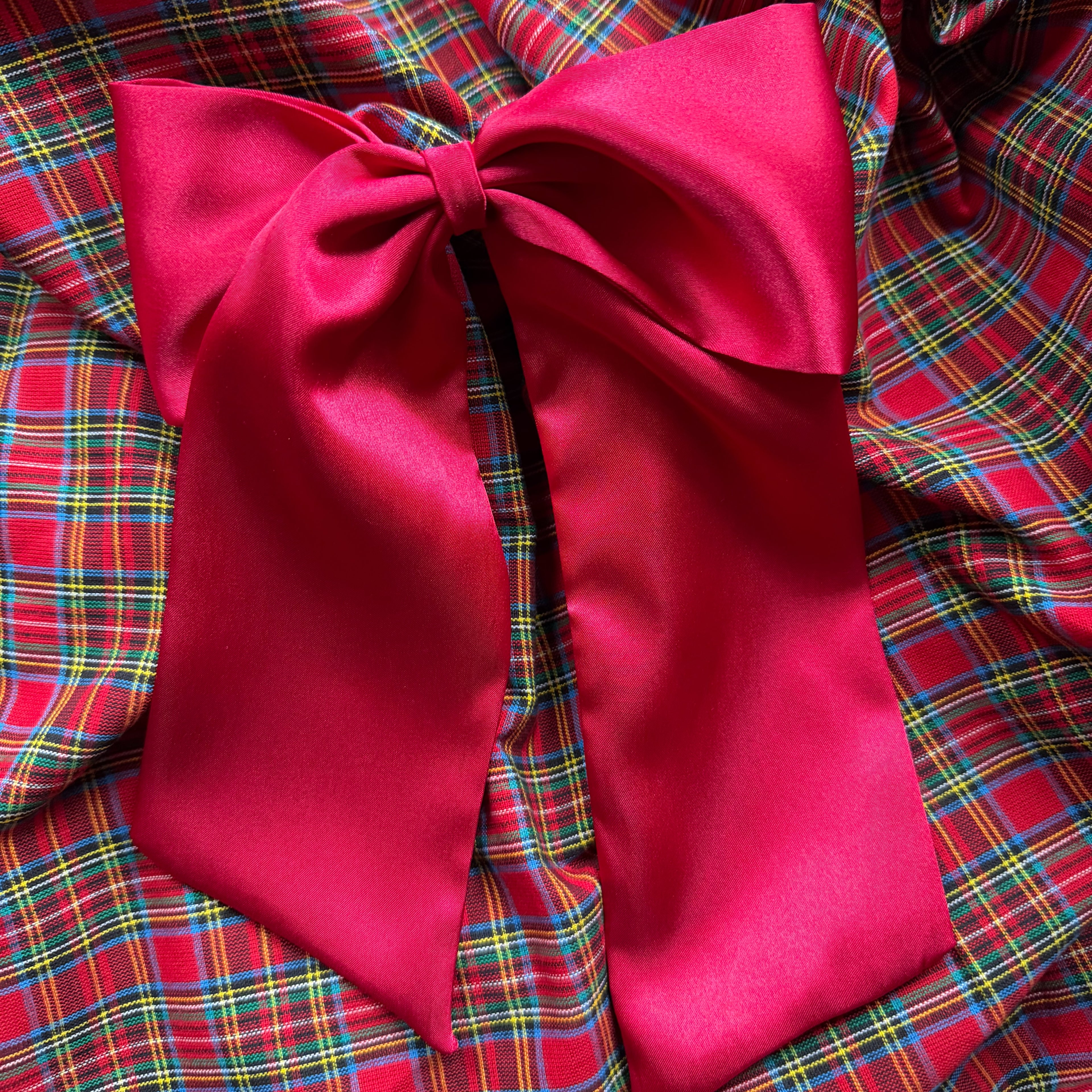 Red Satin Bow - Large