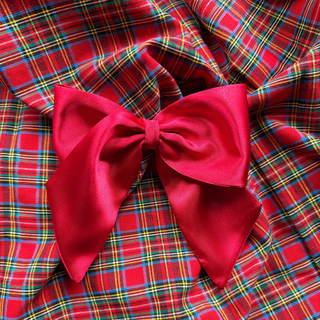 Red Satin Bow - Small