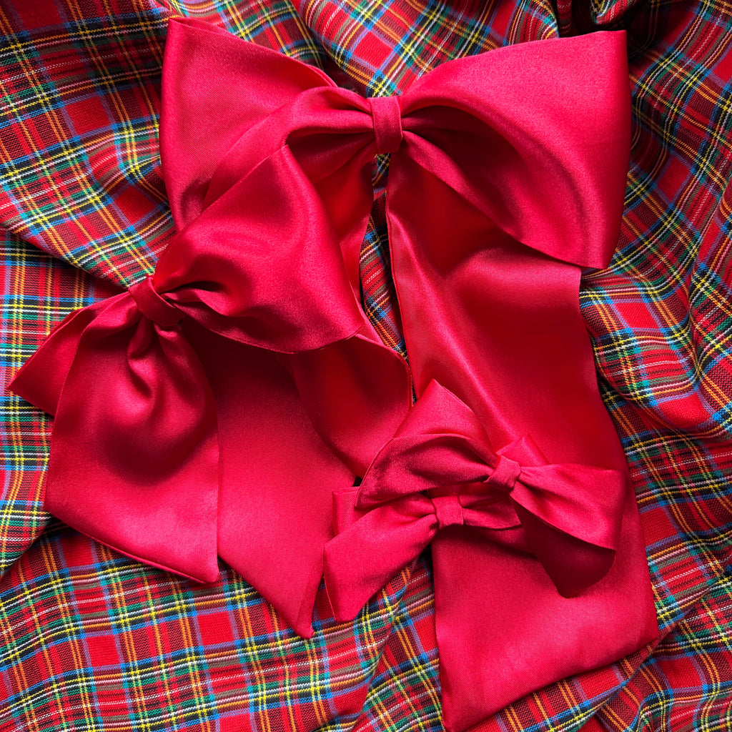 Red Satin Bow - Mini Set