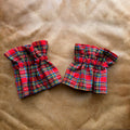 Red Tartan Ruffle Cuffs