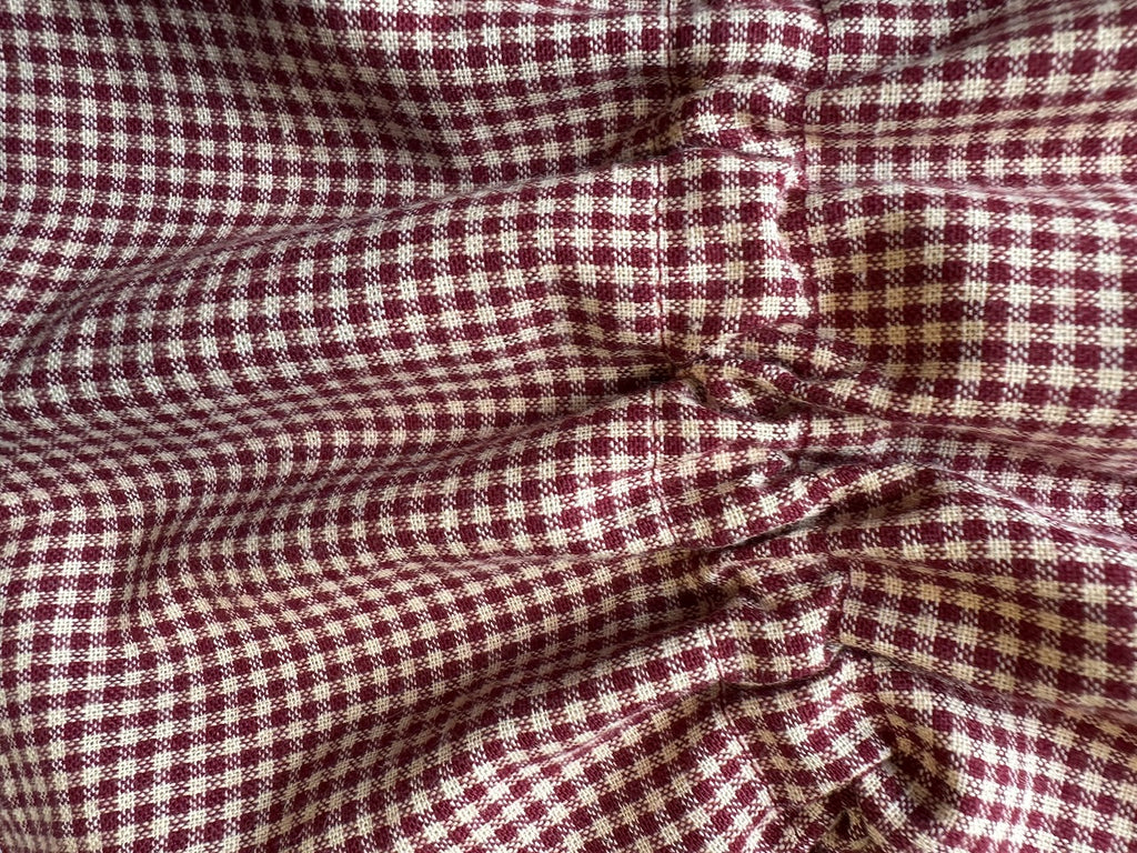 Wine & Tan Ruffle Cuff & Collar Set (Mini)