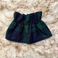 Navy & Green Tartan Flannel – Ruffle Collar