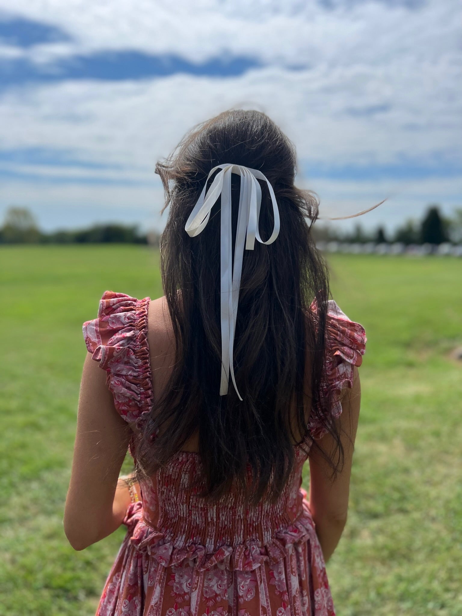 Emily Bow, 1/4 inch ivory