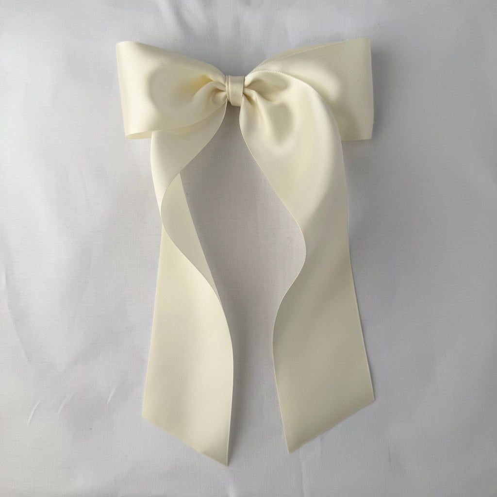 Antique White Satin Bow, 2.25”