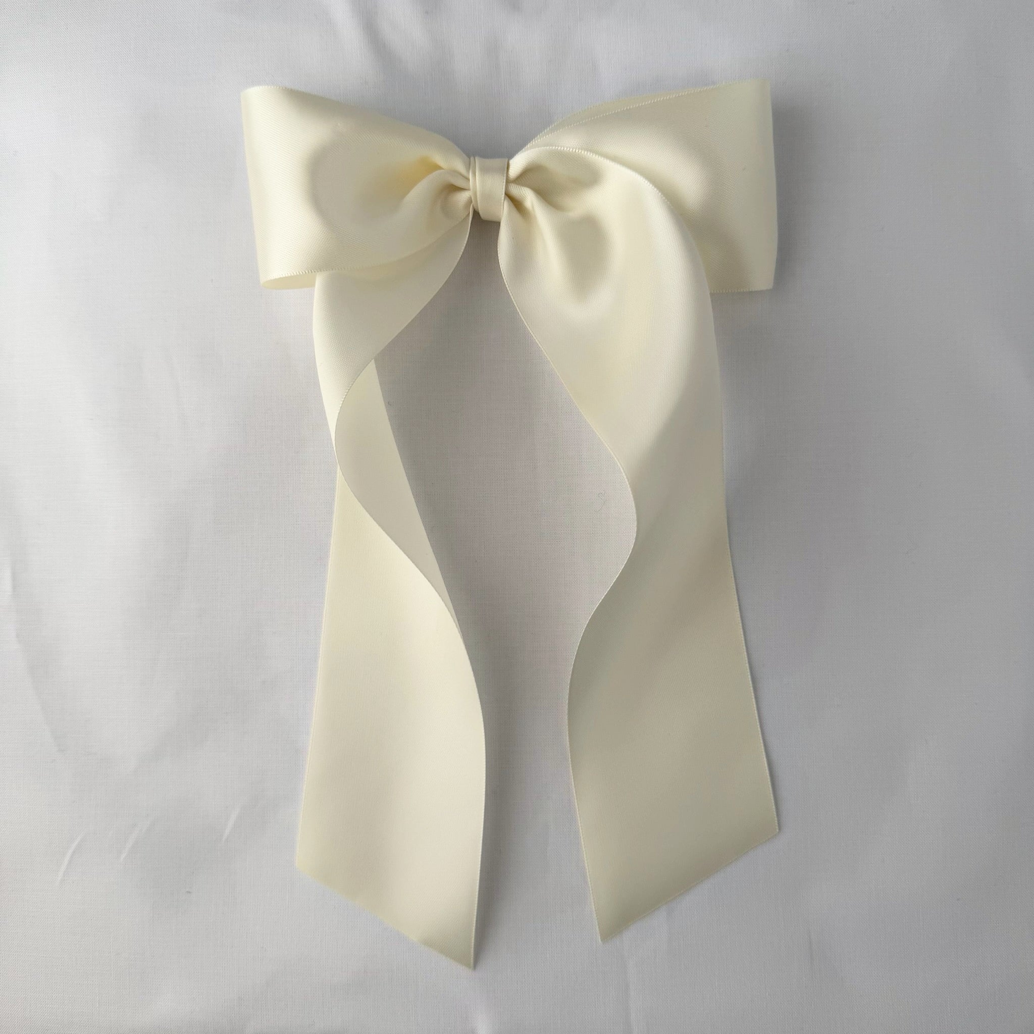 Antique White Satin Bow, 2.25”
