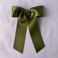 Moss Satin Bow, 2”