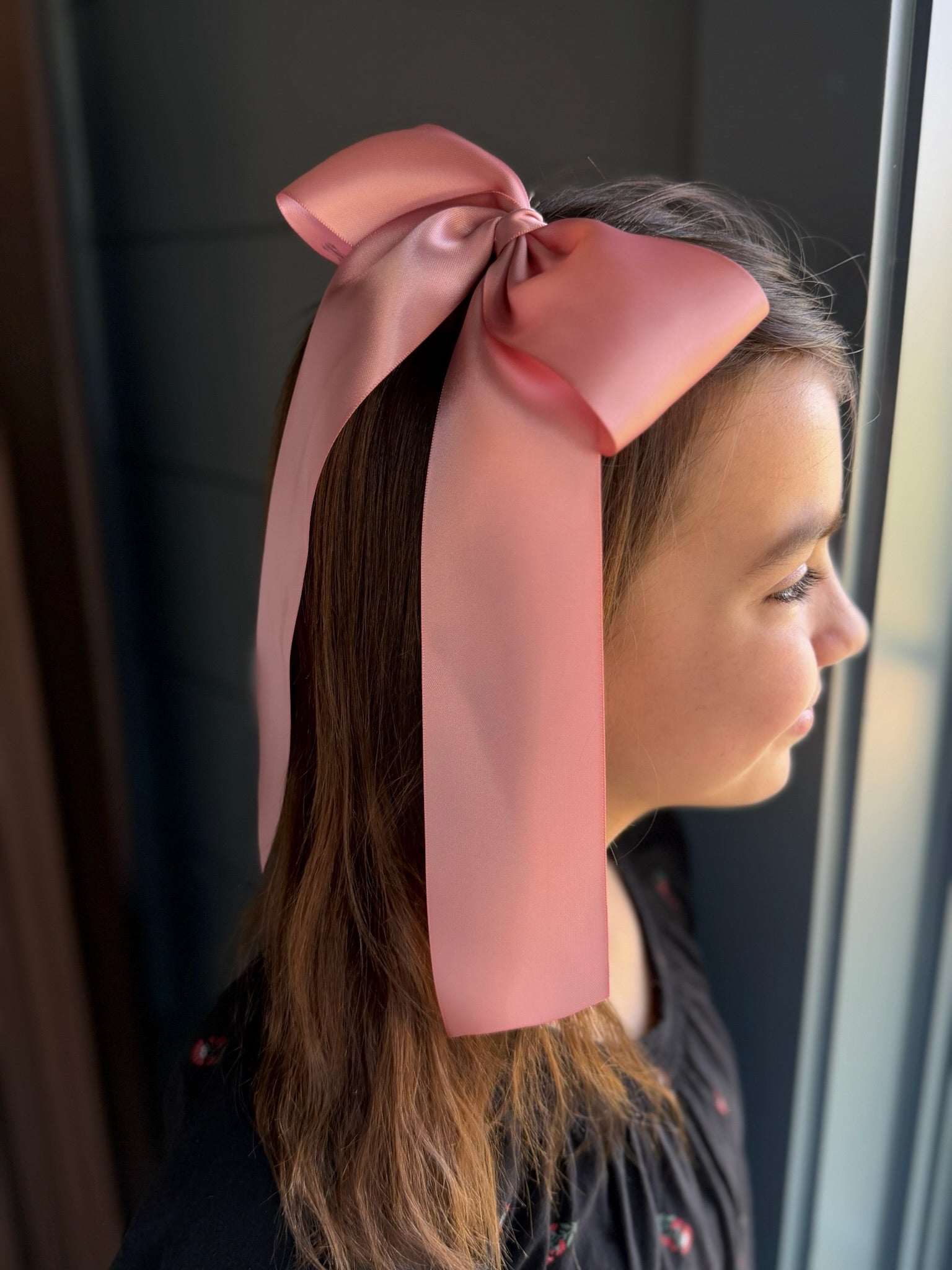 Rose Gold Satin Bow, 2.25”