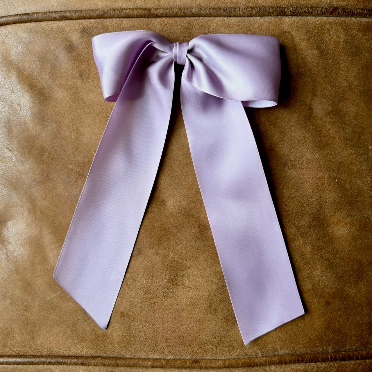 Dusty Lilac Satin Bow, 2.25”